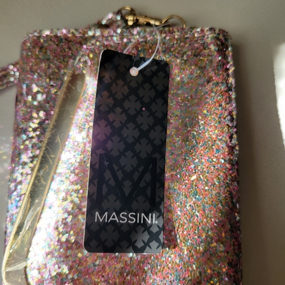 FINAL PRICE: Massini clutch wristlet wallet NWT glitter  BEAUTIFUL! - Picture 9 of 16